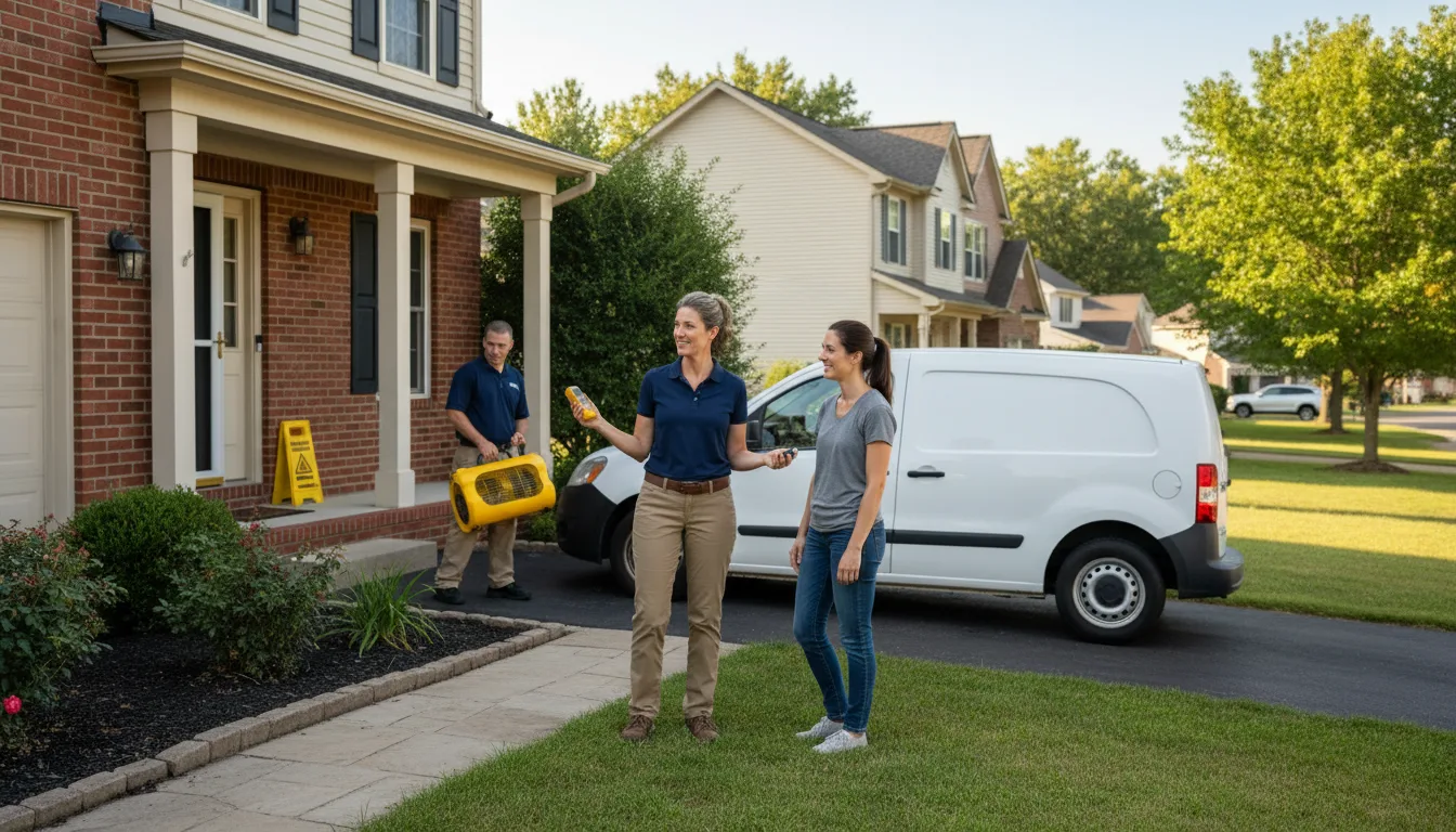 Residential water damage restoration in Monroe, WI